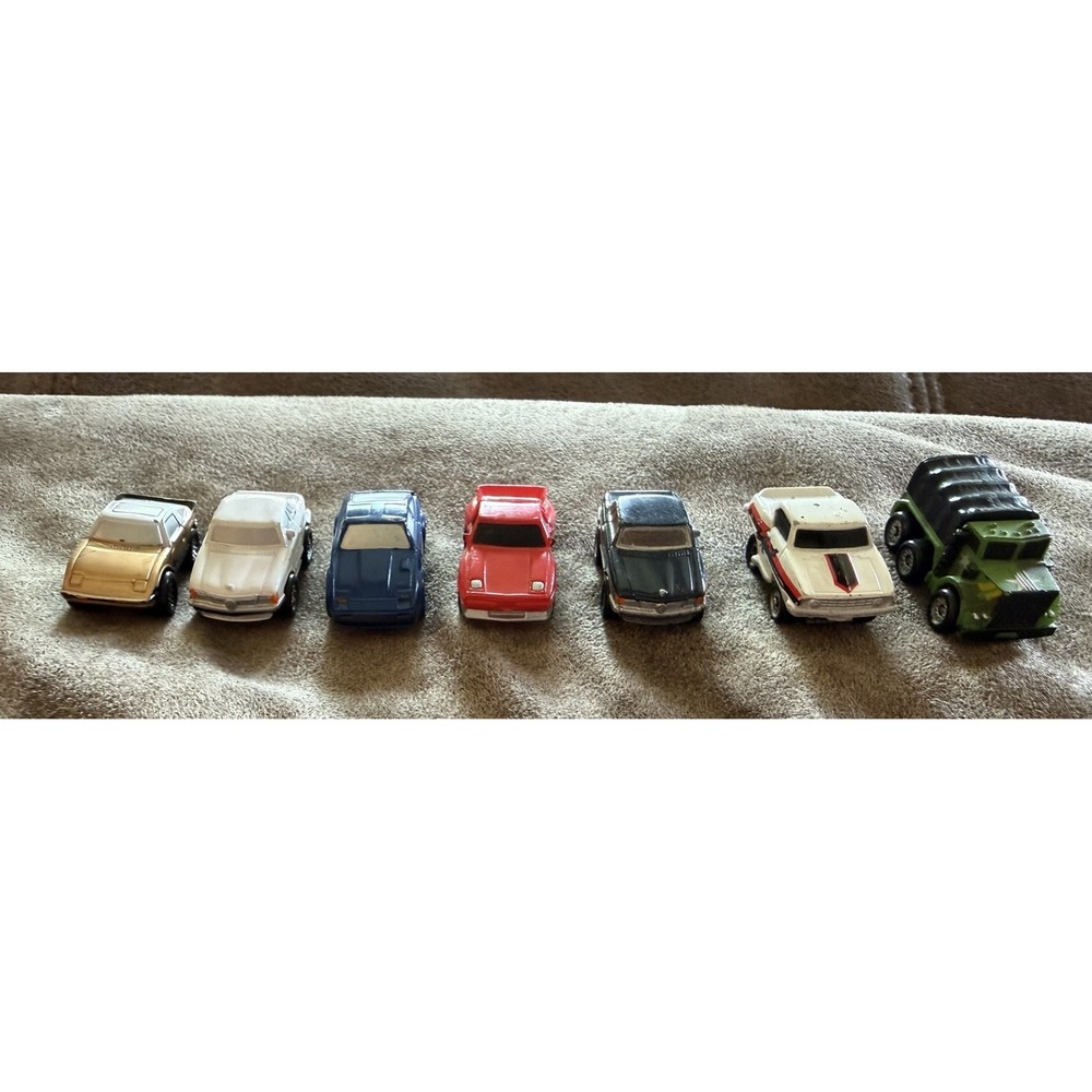 Lot of 7 Micro Machines Camaro, Mazda, Mercedes Galoob Mixer Rescue 1980's